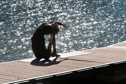 Join us for a Vinyasa Yoga class at Lake Garda 1